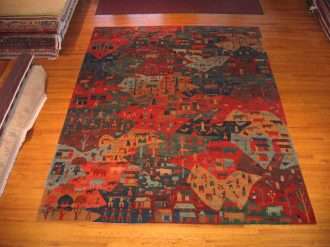 #33741 - Fine Tibetan Village Design - Sale Price - $4,995