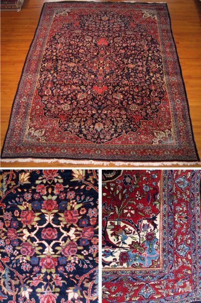 #35963   Antique Bijar ca. 1920's  8.9 x 11.8