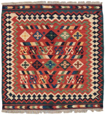 Persian Kashkuli Kilim Square Rug