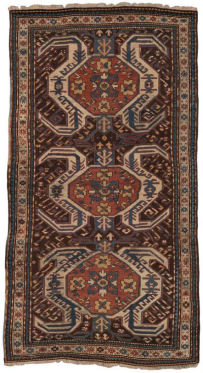 Antique Lenkoran Kazakh Wide Runner Rug