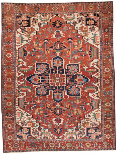 Antique Persian Serapi Rug