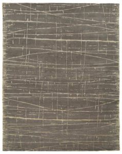 KAN116C-Tibetan_Frequency_Gray_Wool_Silk_Rug-Nepal