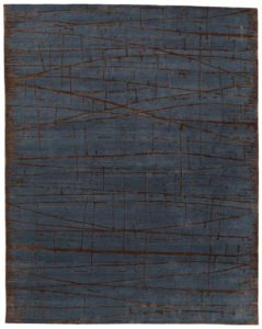 KAN116D-Tibetan_Frequency_Blue_Wool_Silk_Rug-Nepal