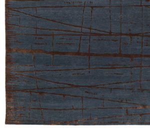 KAN116D-Tibetan_Frequency_Blue_Wool_Silk_Rug-Nepal-Border