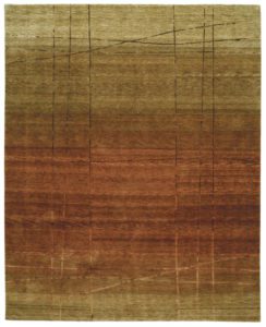 KAN128A-Tibetan_Scaffold_Gold_Rust_Wool_Silk_Rug-Nepal