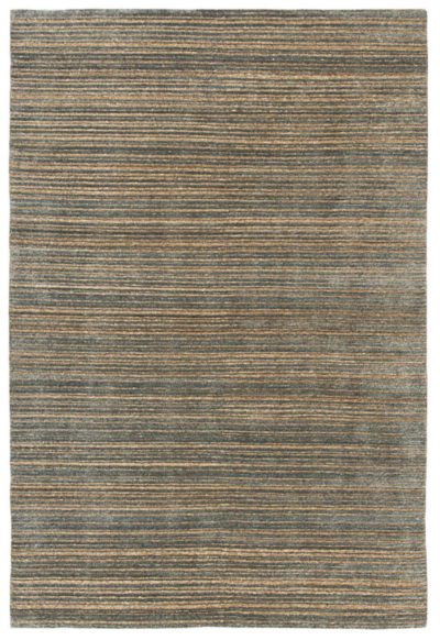 Tibetan Rope Blue/Gray/Beige Wool and Silk Rug