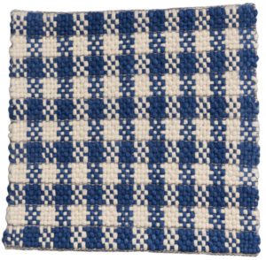 38557-EWV102B-Essential_Woven_Checkers_White_Blue_Wool_Rug-2'0''x2'0''-India-1