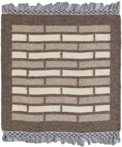 Essential Woven Pattern Natural Wool Rug