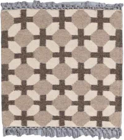 Essential Woven Pattern Natural Wool Rug