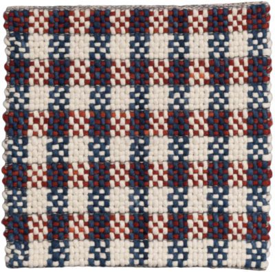 Essential Woven Checkers Red/White/Blue Wool Rug
