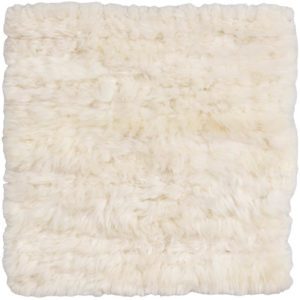 38587-EWV121A-Essential_Woven_Fur_Ivory_Shag_Wool_Rug-2'0''x2'0''-India-1