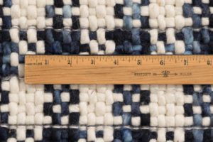 38558-EWV102C-Essential_Woven_Checkers_White_Blue_Navy_Wool_Rug-2'0''x2'0''-India-5
