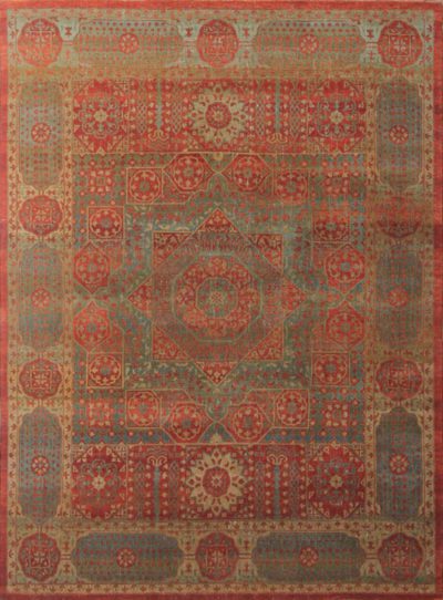 Fine Mamluk Vegetable Dyed Wool Rug