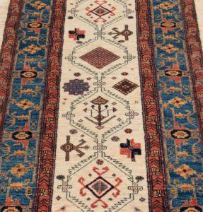 khamsehbaf wool runner rug