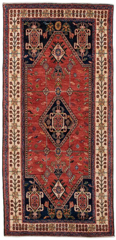 Persian Qashqai Wool Wide Runner Rug