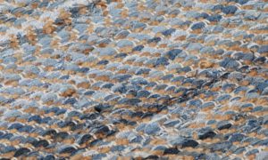 modern fiber and denim rug