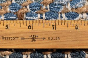 modern fiber and denim rug