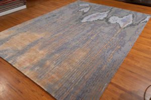 Modern Tibetan wool and silk rug