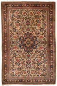 persian kashan semi-antique rug