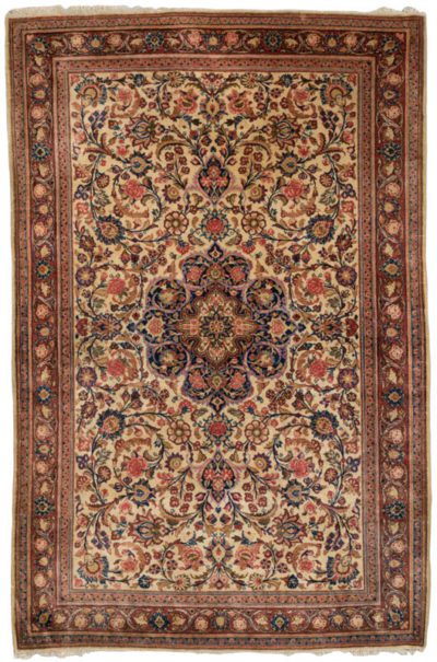 persian kashan semi-antique rug