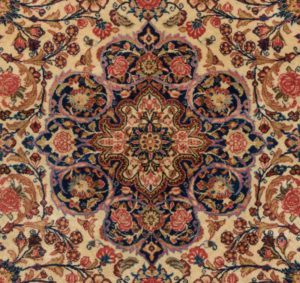 persian kashan semi-antique rug
