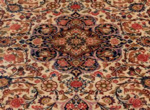 persian kashan semi-antique rug
