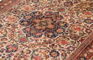 persian kashan semi-antique rug