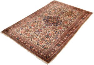 persian kashan semi-antique rug