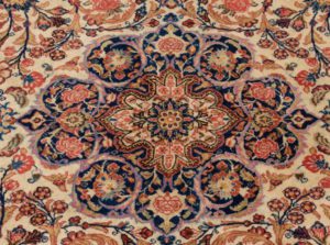 persian kashan semi-antique rug