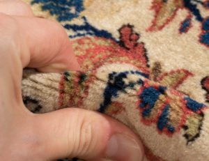 persian kashan semi-antique rug