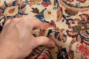 persian kashan semi-antique rug