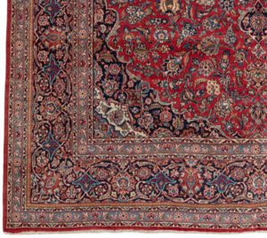 semi-antique persian kashan rug