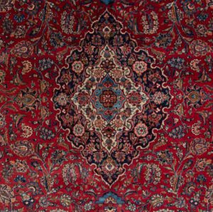 semi-antique persian kashan rug