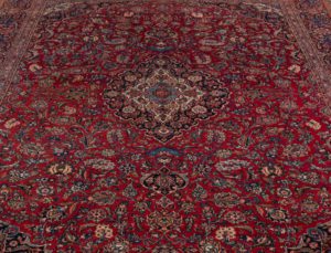 semi-antique persian kashan rug