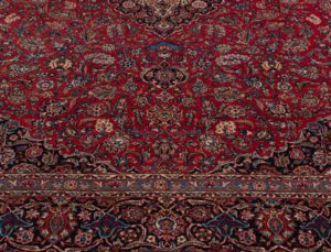 semi-antique persian kashan rug