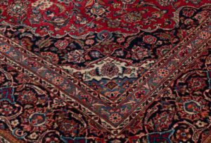 semi-antique persian kashan rug