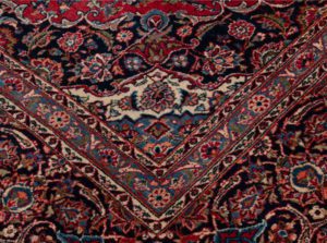 semi-antique persian kashan rug