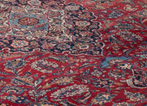 semi-antique persian kashan rug