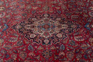 semi-antique persian kashan rug