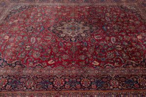semi-antique persian kashan rug