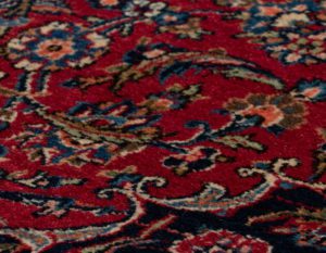 semi-antique persian kashan rug