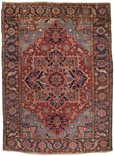 antique persian heriz rug