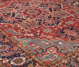 antique persian heriz rug