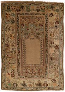 antique turkish ladik rug