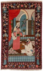 kashan pictorial rug