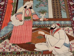 kashan pictorial rug