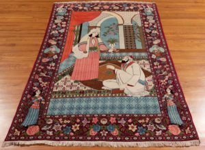 kashan pictorial rug