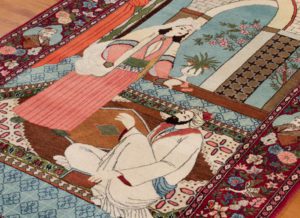 kashan pictorial rug