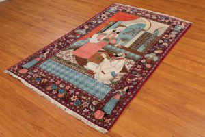 kashan pictorial rug