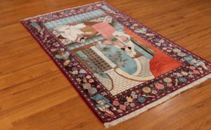 kashan pictorial rug
